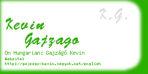 kevin gajzago business card